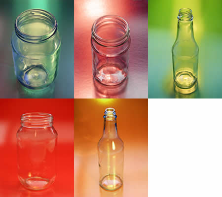 frascos de alimentos